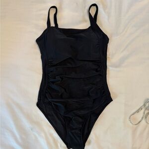 Elegant Black One-Piece Swimsuit